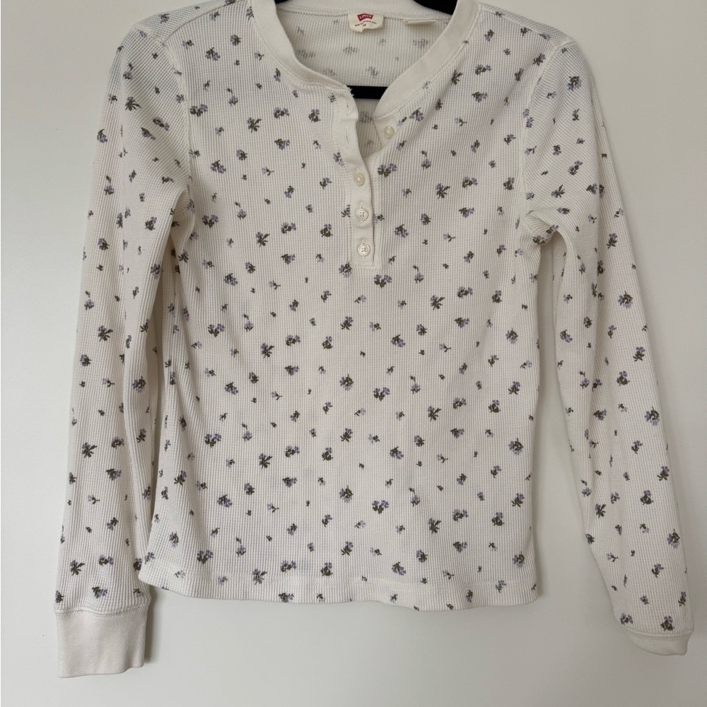 Floral Print Henley Shirt